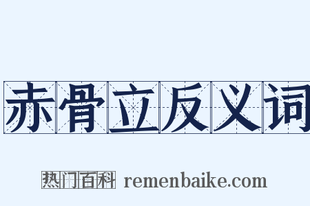 赤骨立反义词是什么意思的图片